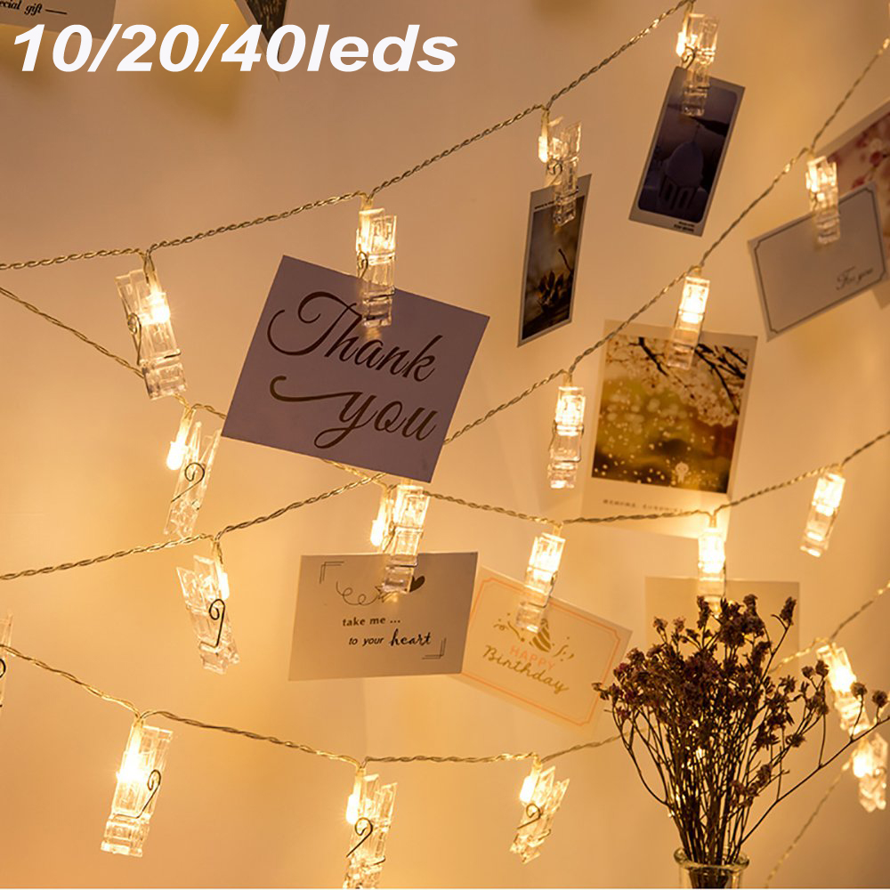 Photography Lighting Wall - LED Photo Clip String Light, 1m/3m/6m