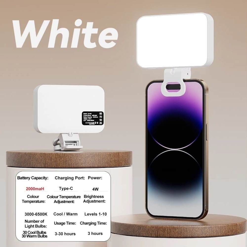 Photography Lighting Continuous - 800/1000mAh LED Selfie Light USB Rechargeable