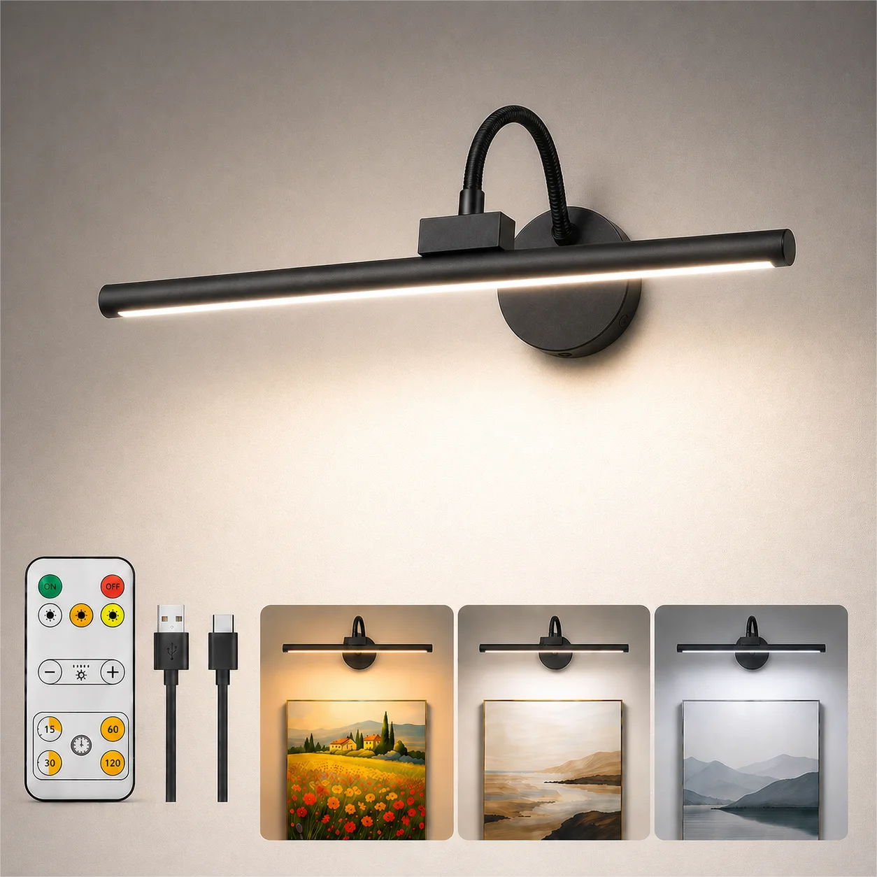 LED Wireless Picture Light wit - đánh giá và giá Photography Lighting Wall
