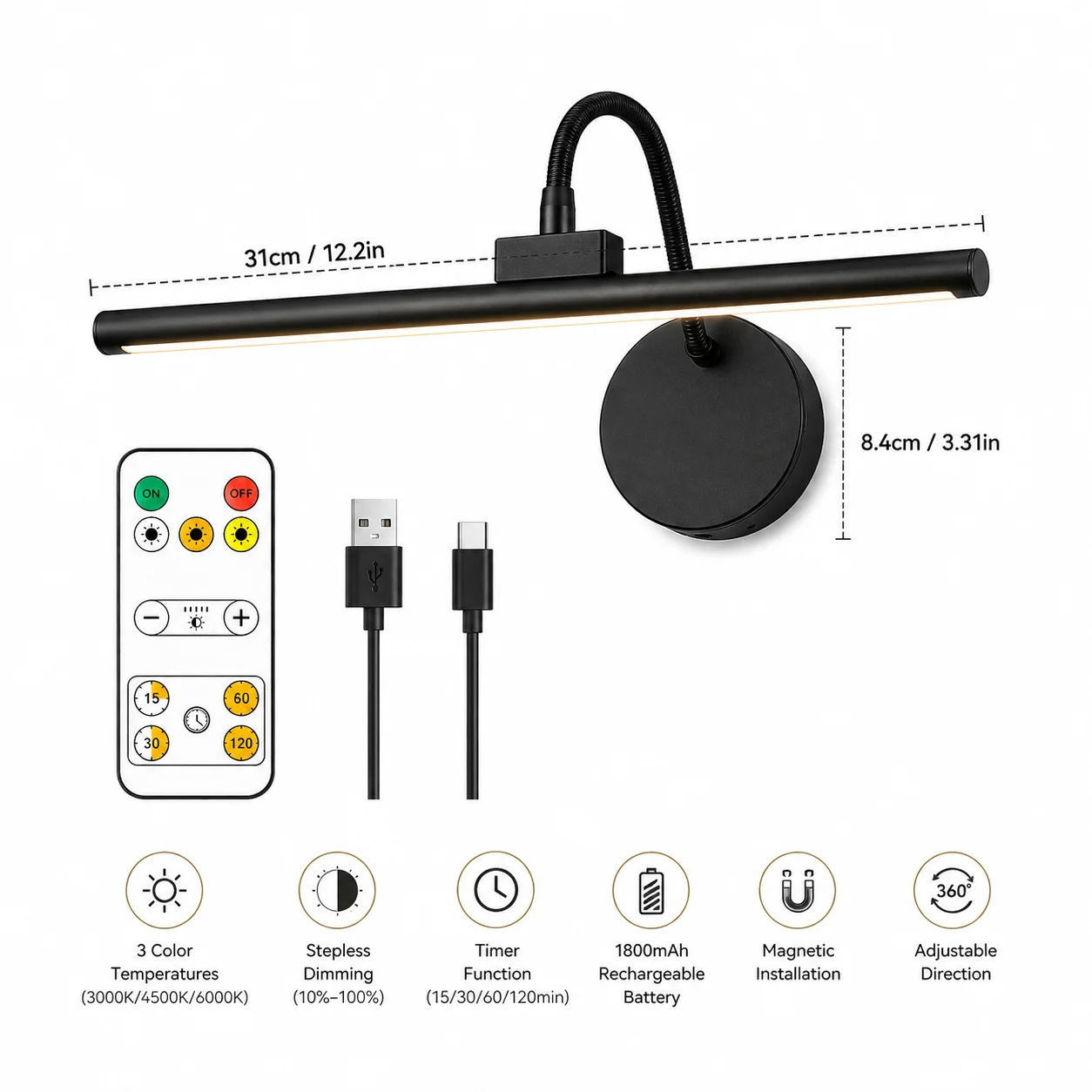 LED Wireless Picture Light wit - đánh giá và giá Photography Lighting Wall