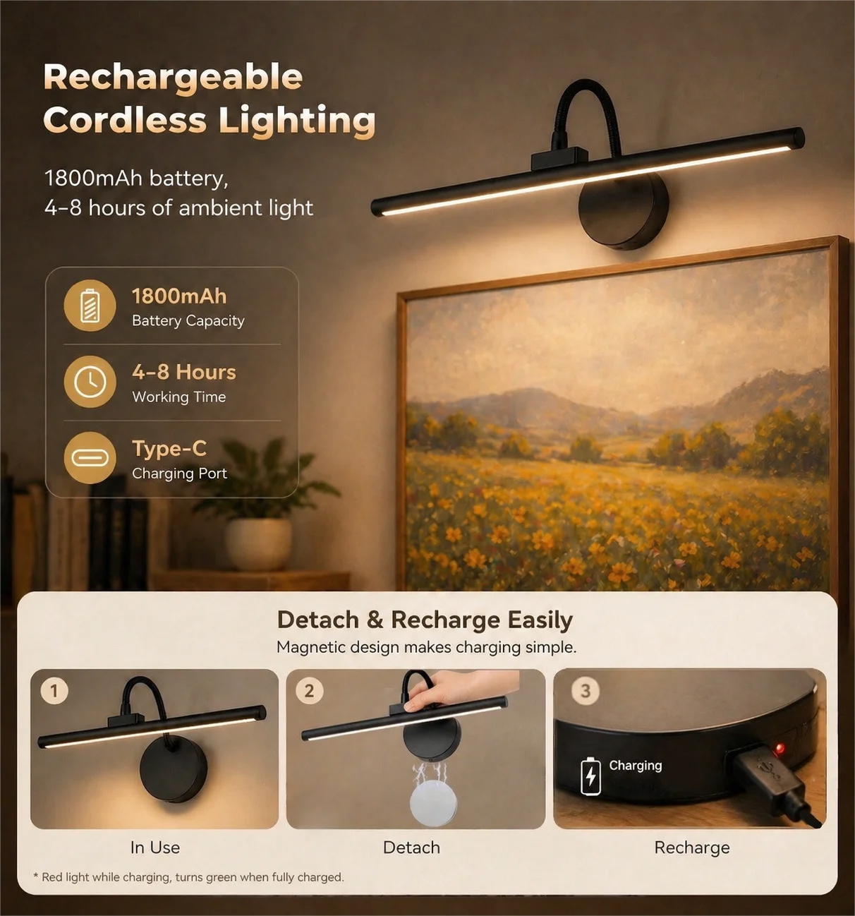 LED Wireless Picture Light wit - đánh giá và giá Photography Lighting Wall