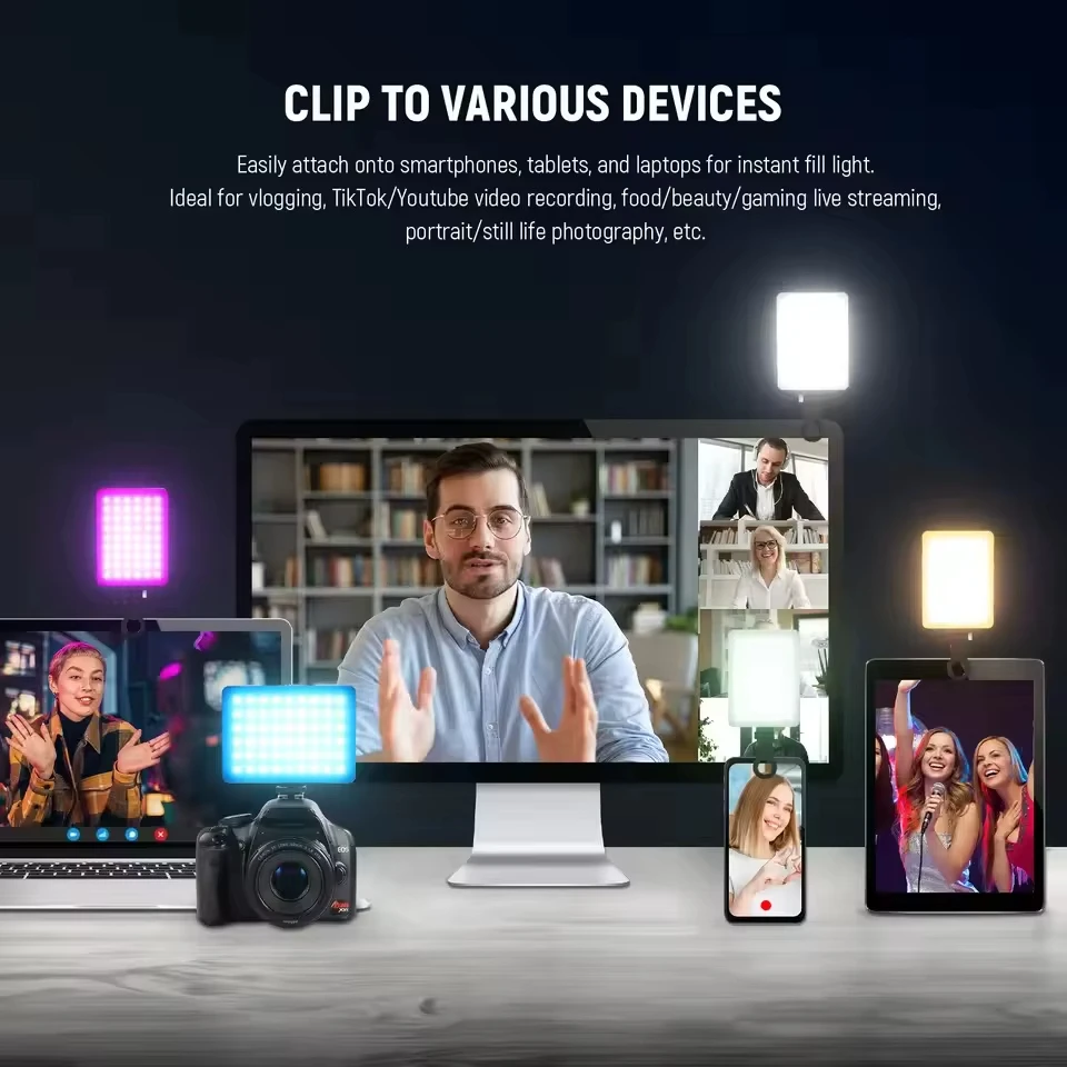 Mini RGB LED Fill Light Portab - đánh giá và giá Torjim Rgb Photography Video Lighting