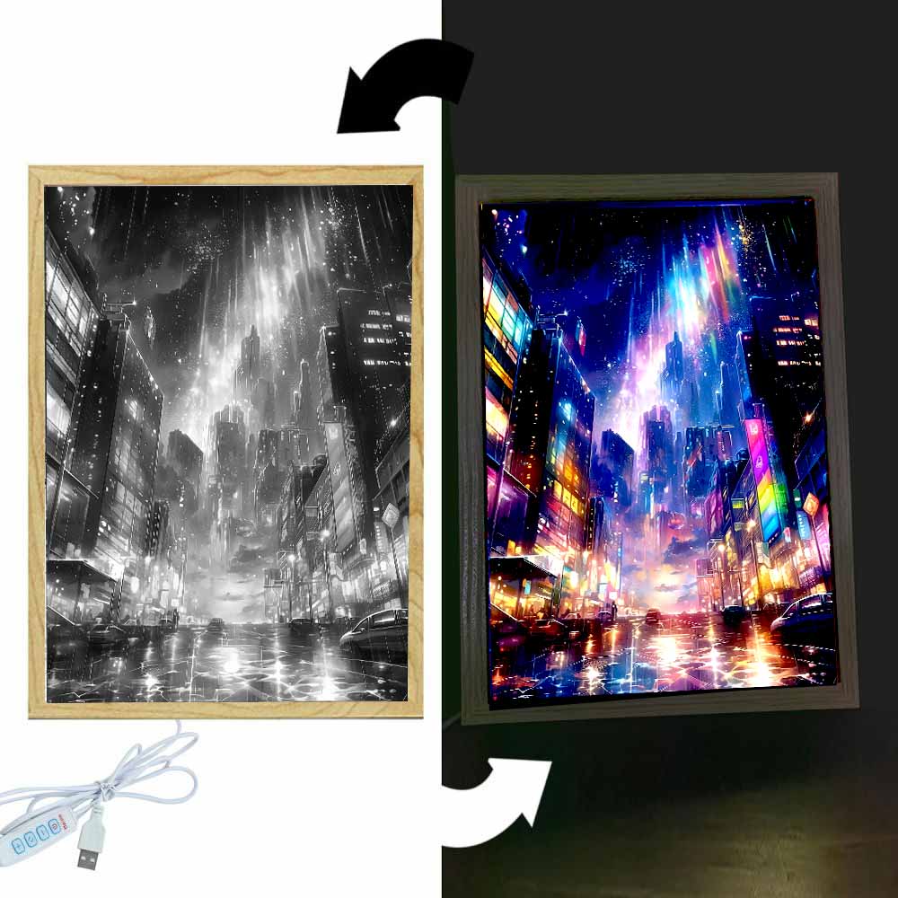Beautiful City Light Painting  - đánh giá và giá Photography Lighting Wall