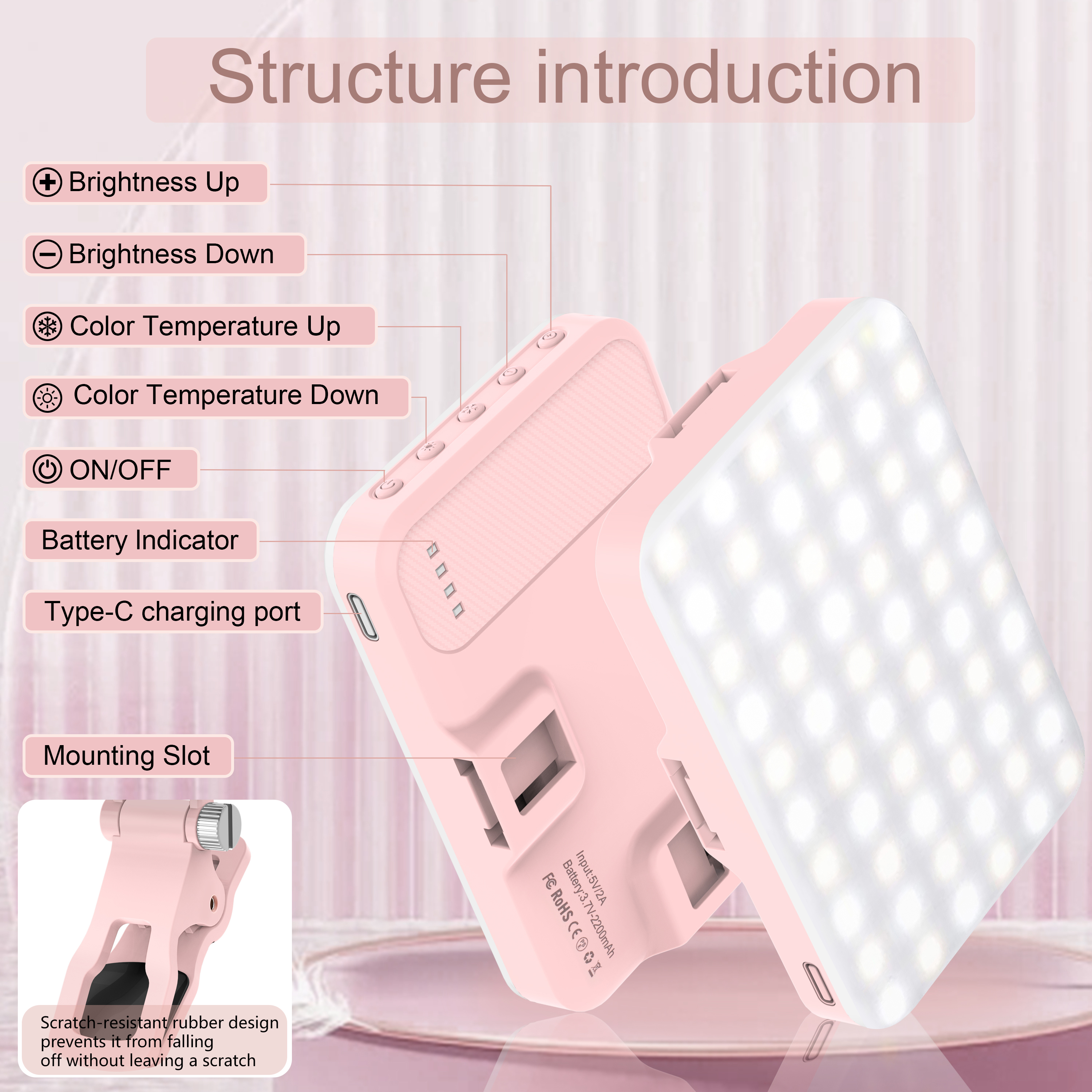 LED Selfie Light 60 High Power - đánh giá và giá Photography Lighting Spotlight