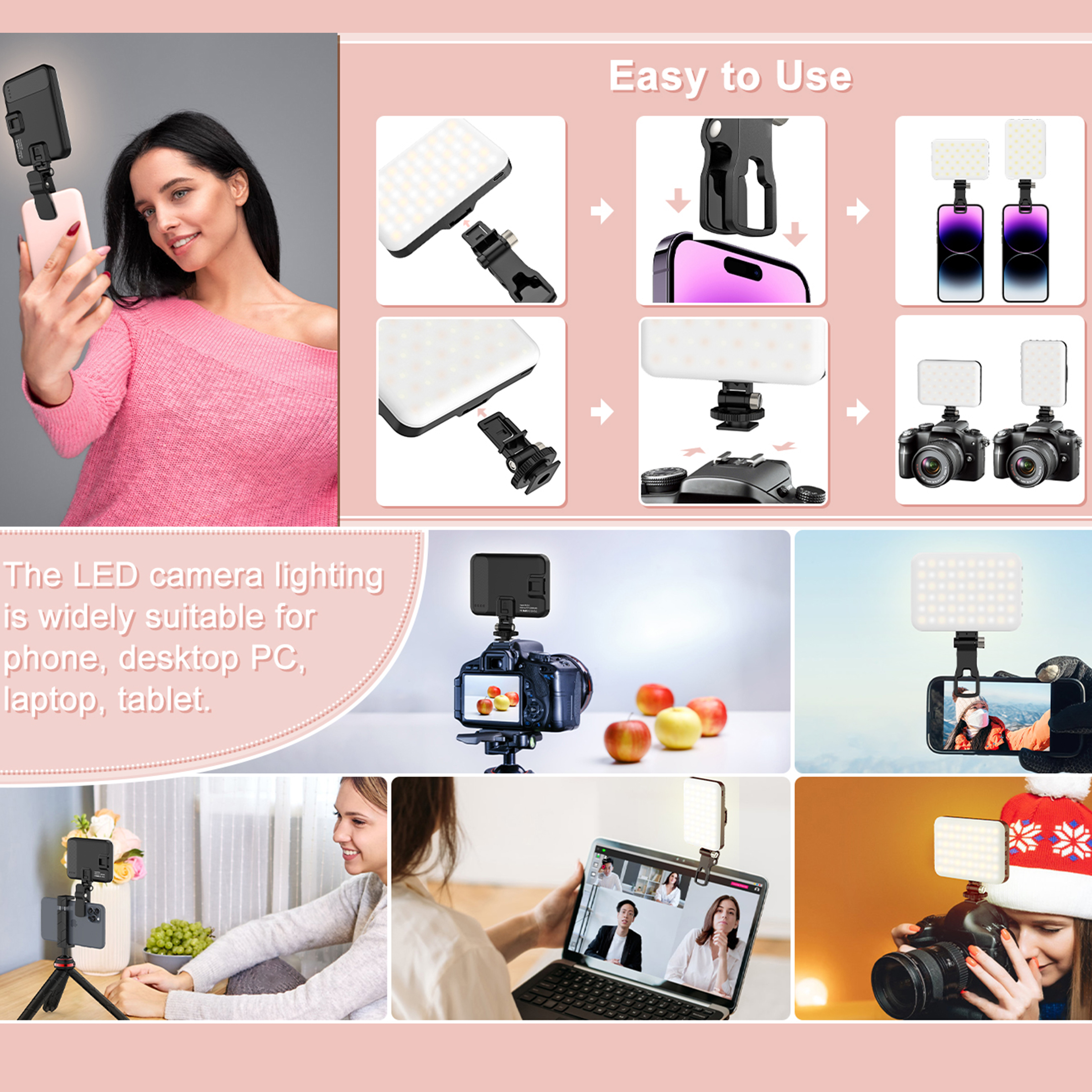 LED Selfie Light 60 High Power - đánh giá và giá Photography Lighting Spotlight
