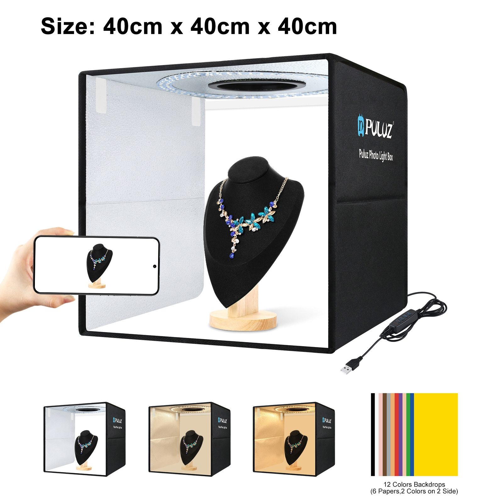 PULUZ 40cm Folding Portable Ri - đánh giá và giá Photography Lighting For Products