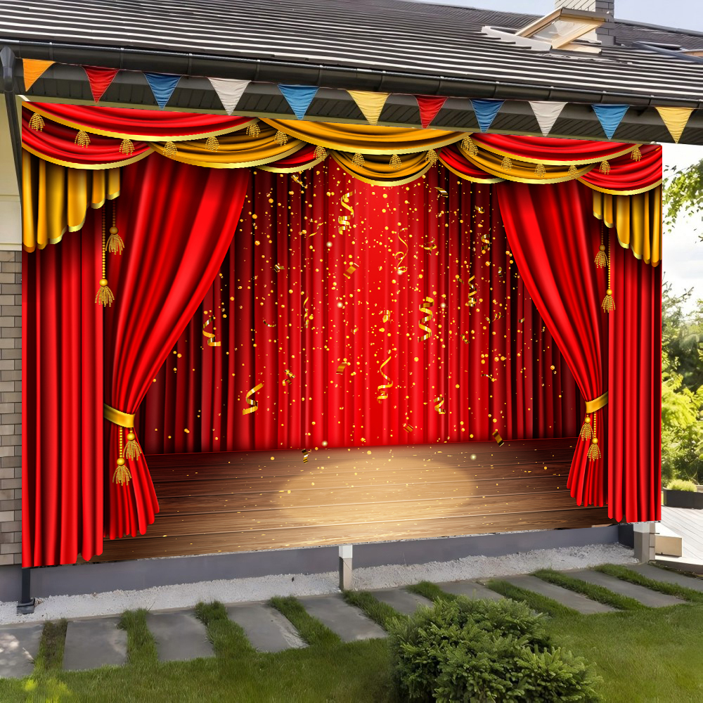 Red Theater Curtain Party Back - đánh giá và giá Photography Lighting For Products