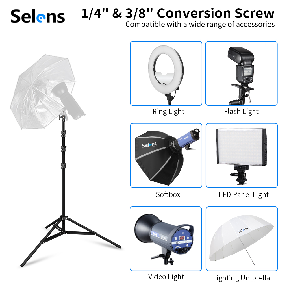 Selens 2.2~3.95M Light Stand w - đánh giá và giá Photography Lighting Mount