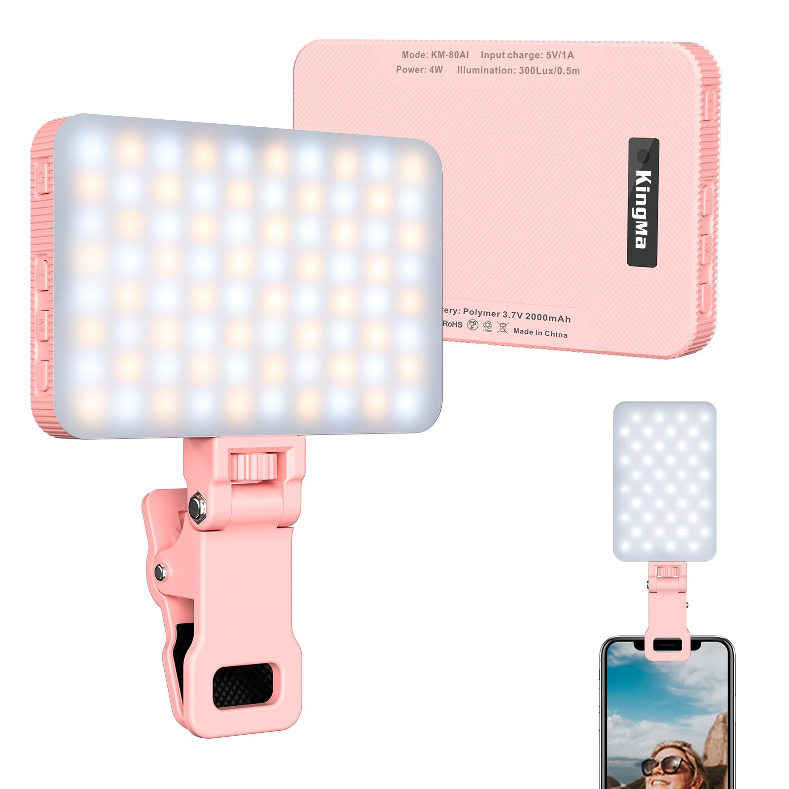 King Ma Pink Rechargeable Self - đánh giá và giá Photography Lighting Spotlight