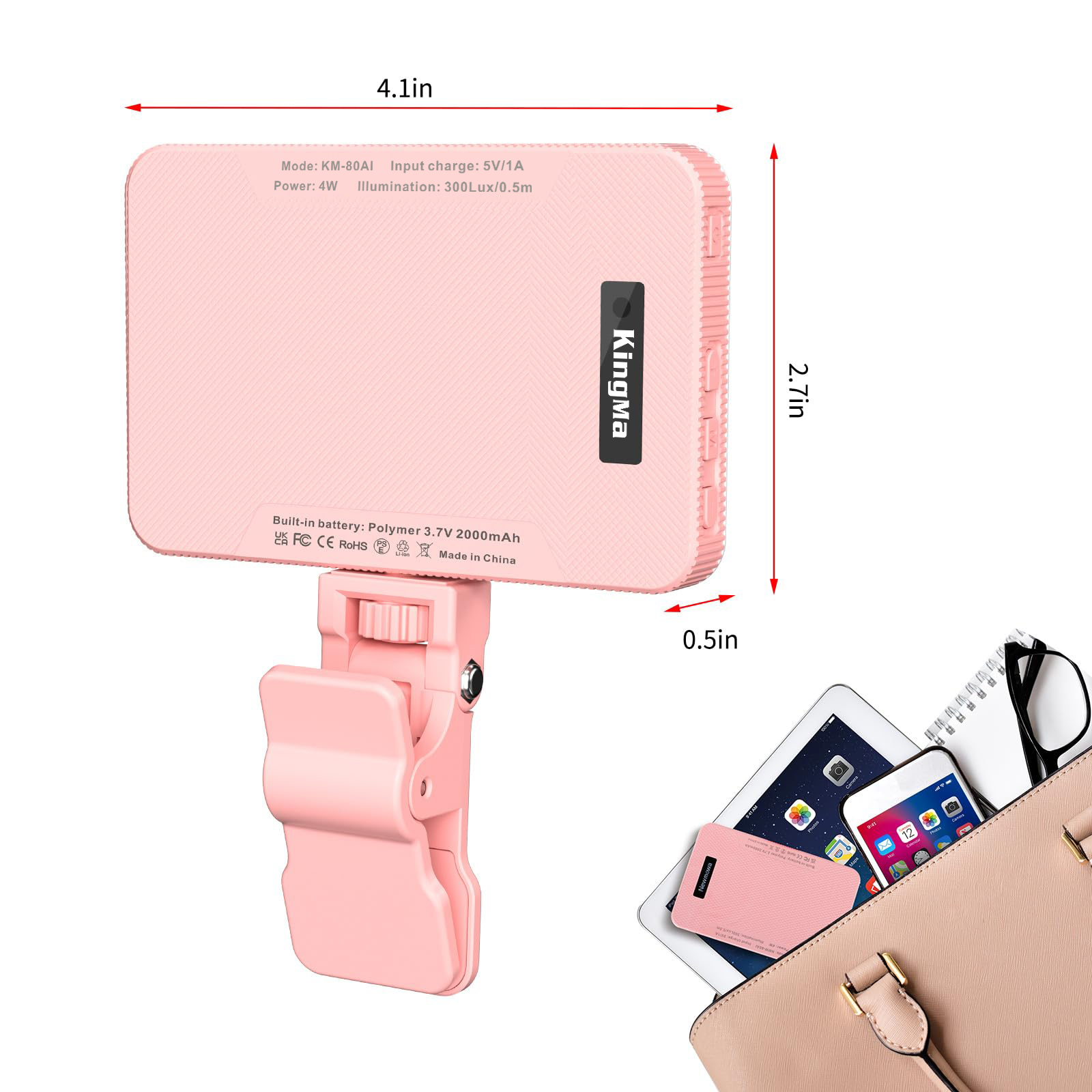 King Ma Pink Rechargeable Self - đánh giá và giá Photography Lighting Spotlight