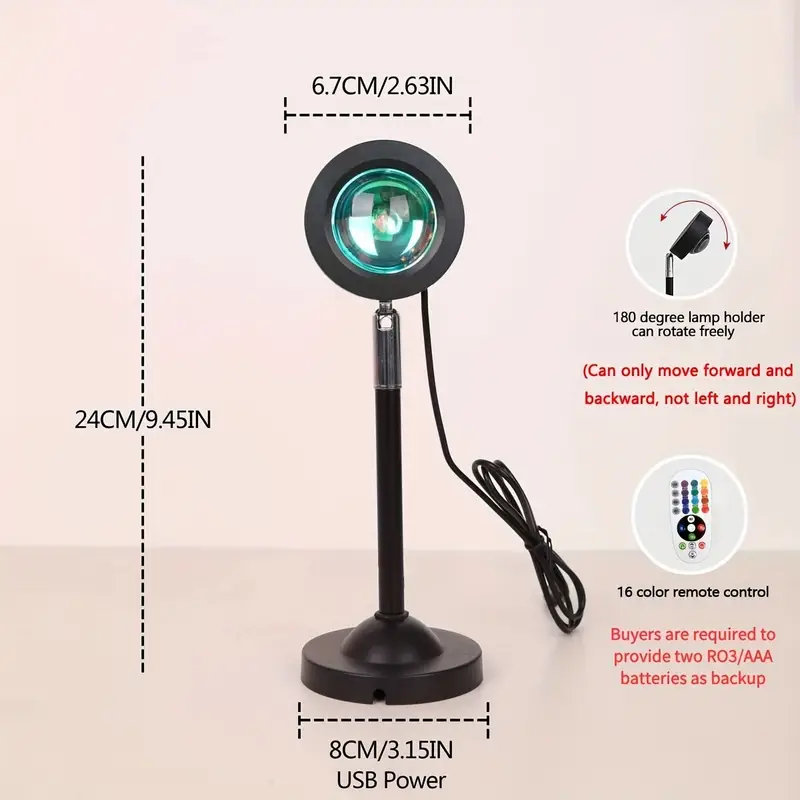 USB Sunset Light LED Rainbow N - đánh giá và giá Photography Lighting Wall
