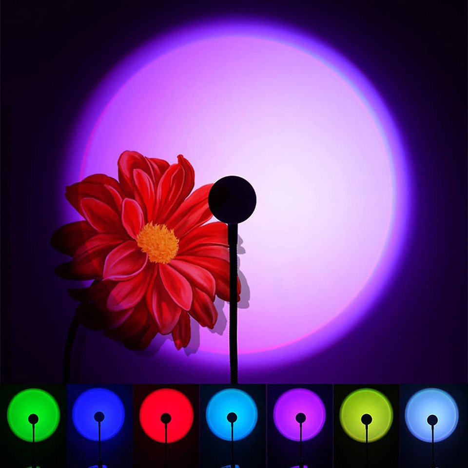 1x USB Sunset Lamp LED Rainbow - đánh giá và giá Photography Lighting Wall