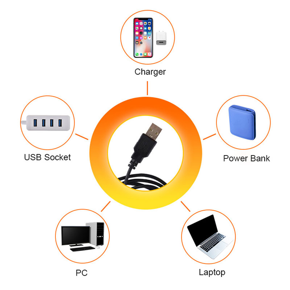 1x USB Sunset Lamp LED Rainbow - đánh giá và giá Photography Lighting Wall