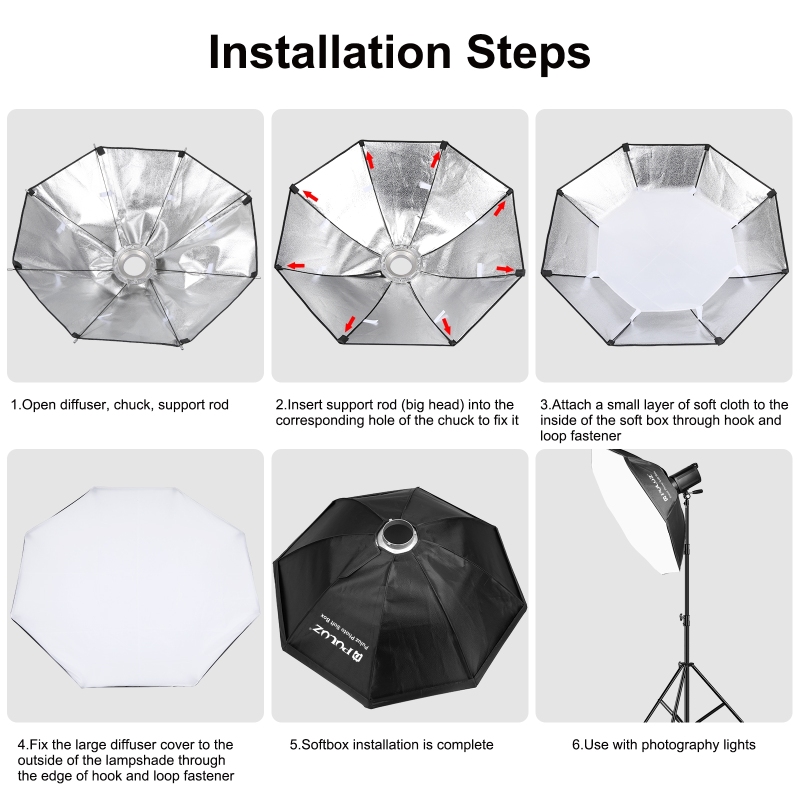 PULUZ 95cm Octagon Photography - đánh giá và giá Photography Lighting Mount