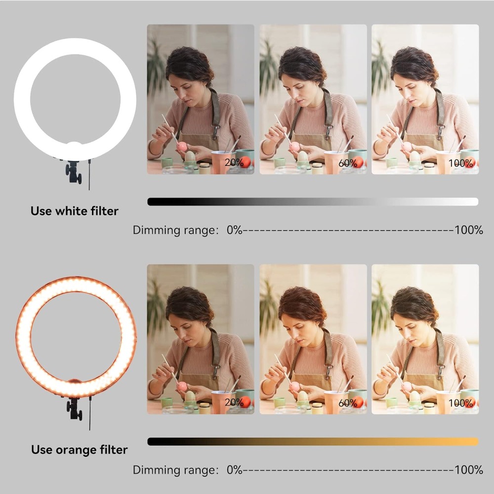 18-Inch 55W Ring Light with 24 - đánh giá và giá Photography Lighting For Products
