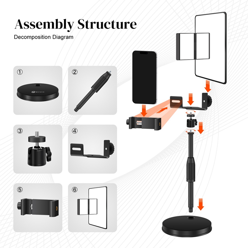 Adjustable Height Mobile Phone - đánh giá và giá Stand Lighting Photography