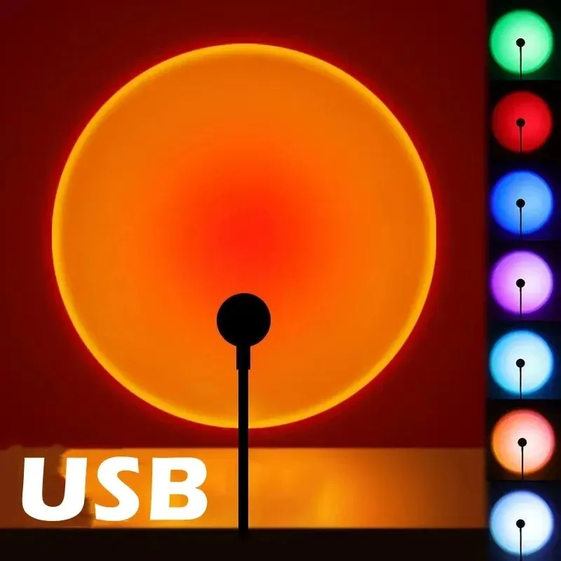 Projection Lamp USB Sunset Rai - đánh giá và giá Photography Lighting Wall