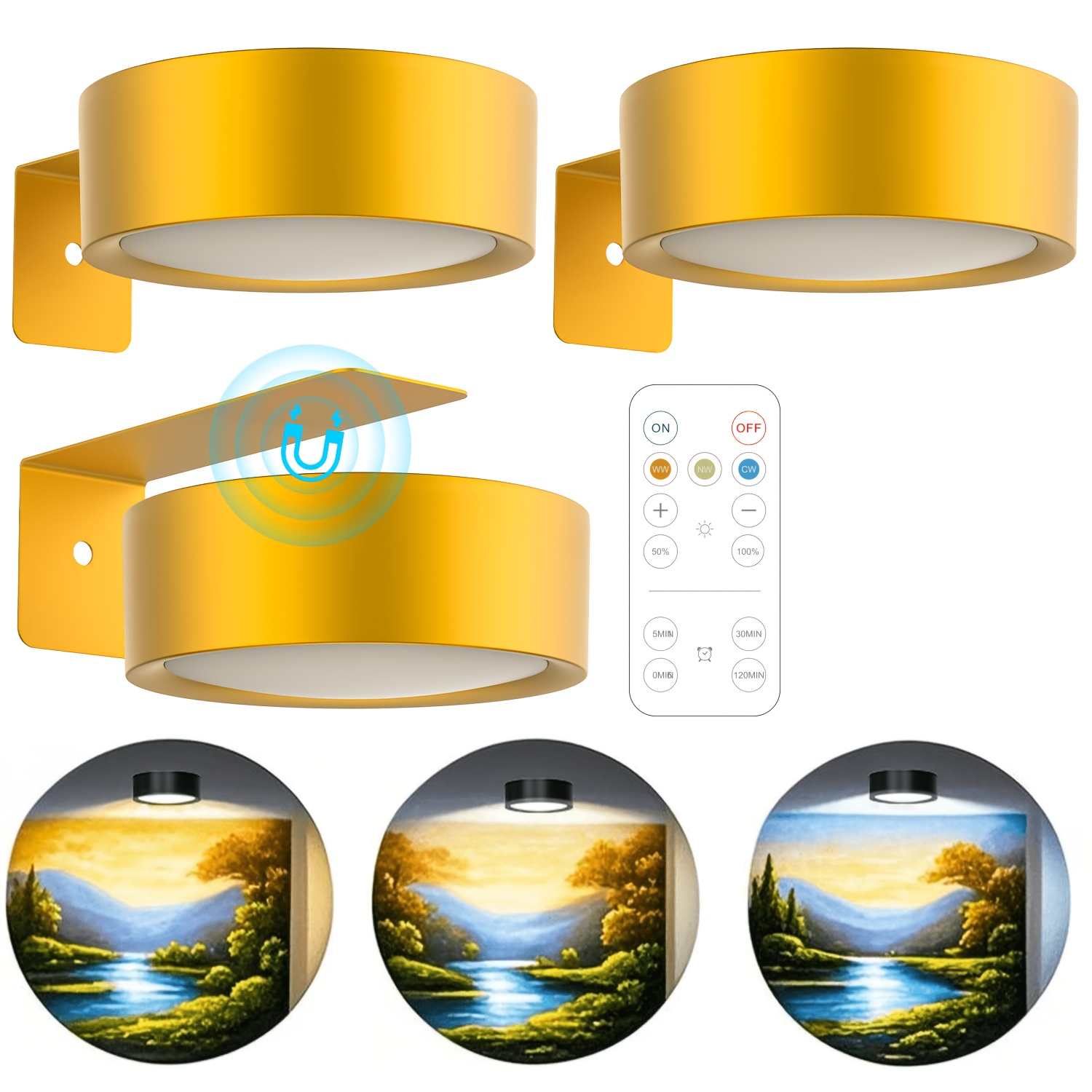 Magnetic LED Wall Light Night  - đánh giá và giá Photography Lighting Wall