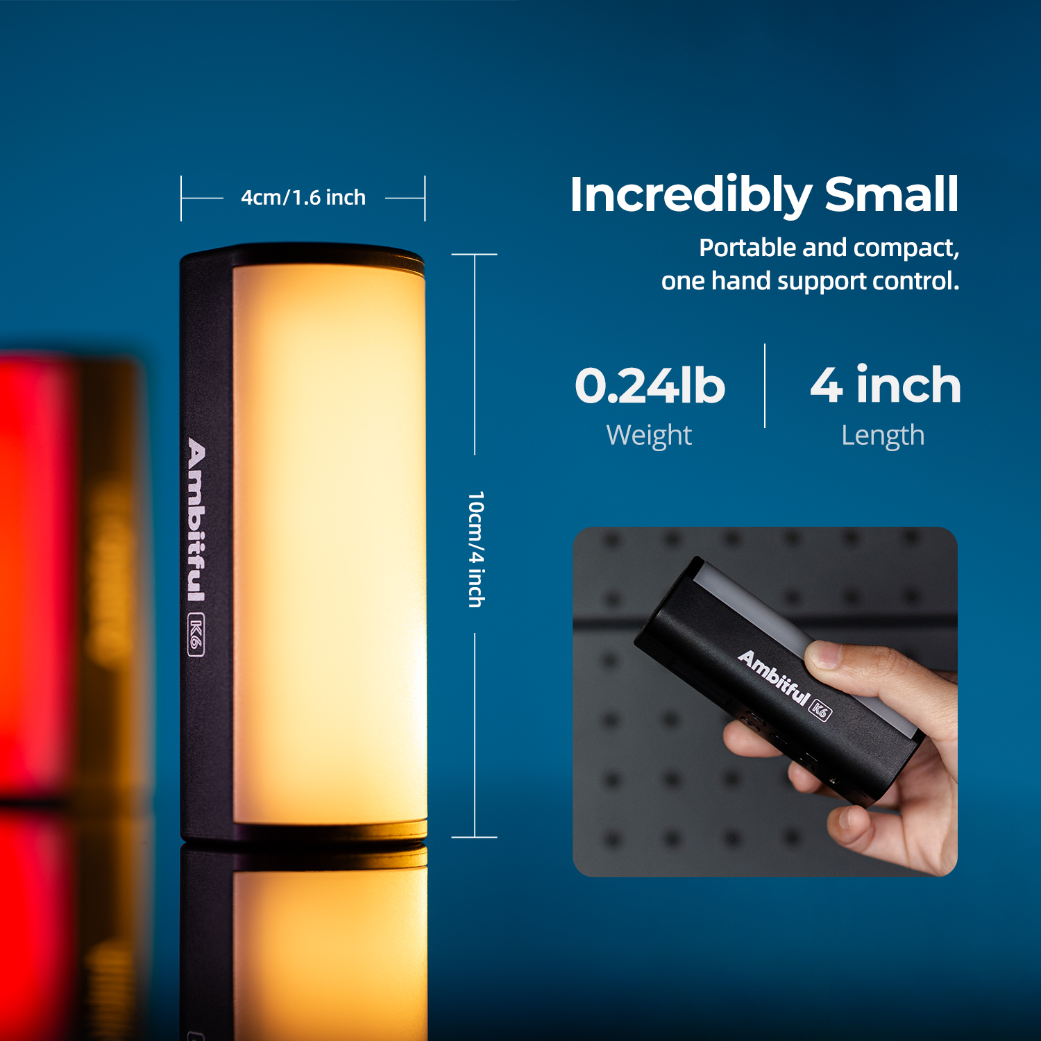Ambitful K6 Mini RGB Photograp - đánh giá và giá Torjim Rgb Photography Video Lighting