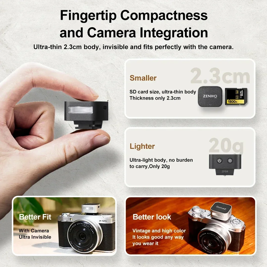 ZENIKO ZF04/ZF08 Mini Camera F - đánh giá và giá Torjim Rgb Photography Video Lighting