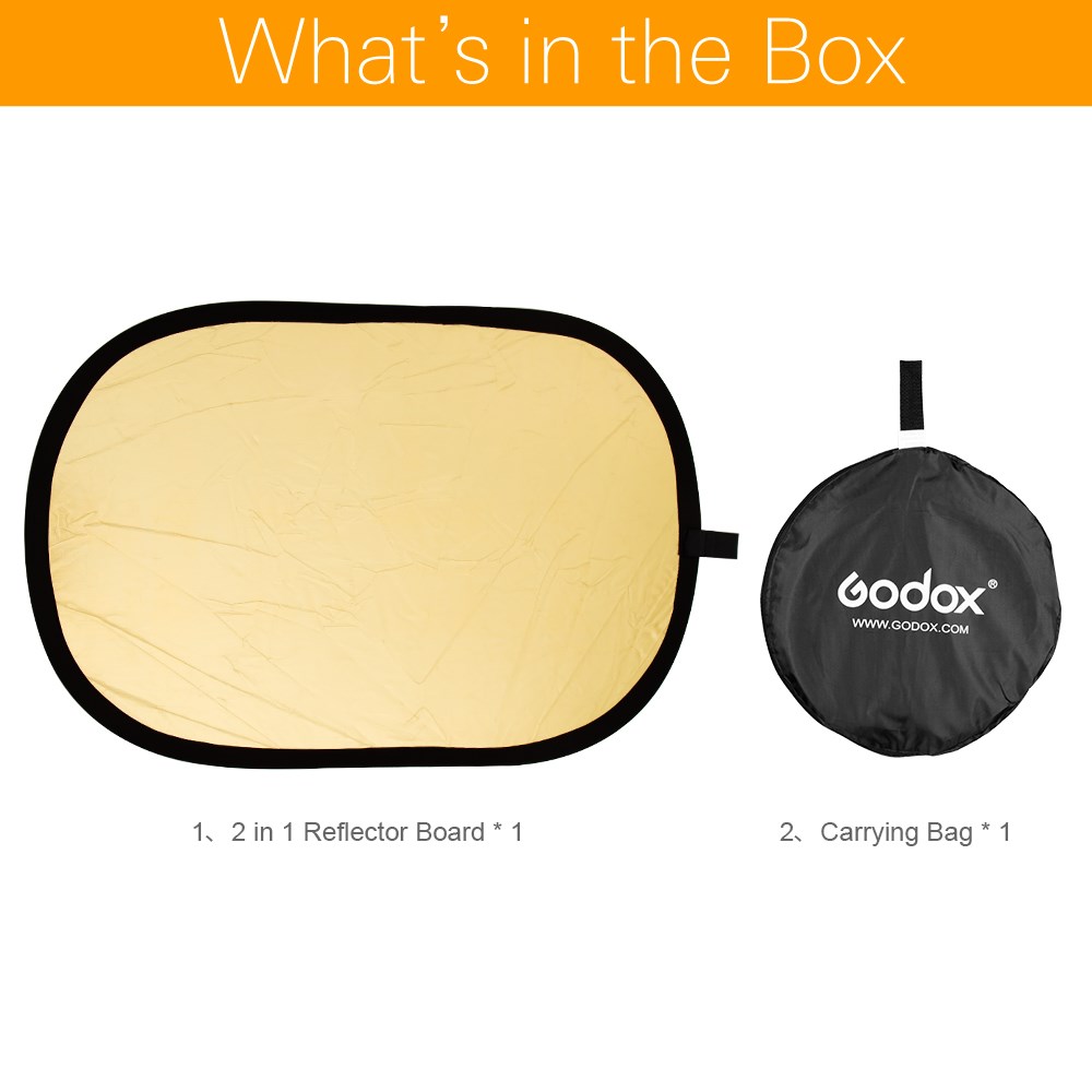 Godox 2in1  Gold and Silver Ov - đánh giá và giá Reflector Disc Silver