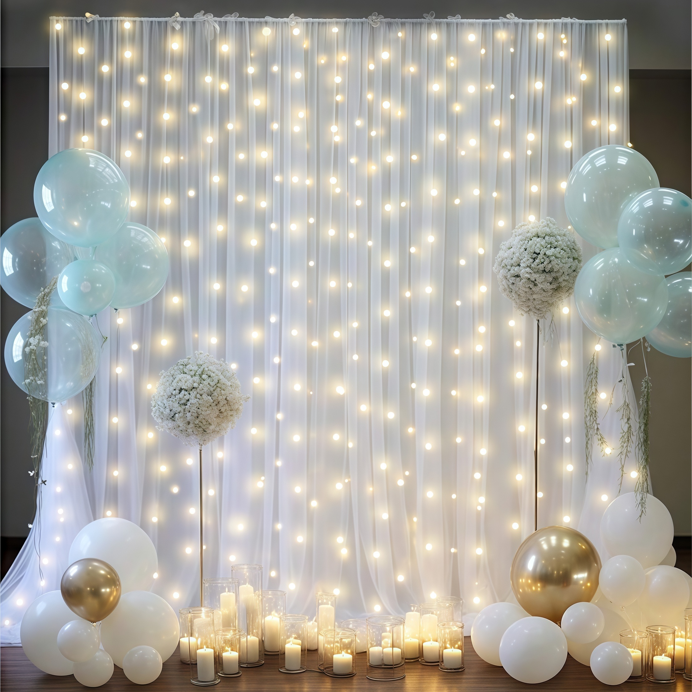 3pcs/set Tulle Backdrop Curtai - đánh giá và giá Photography Lighting Options