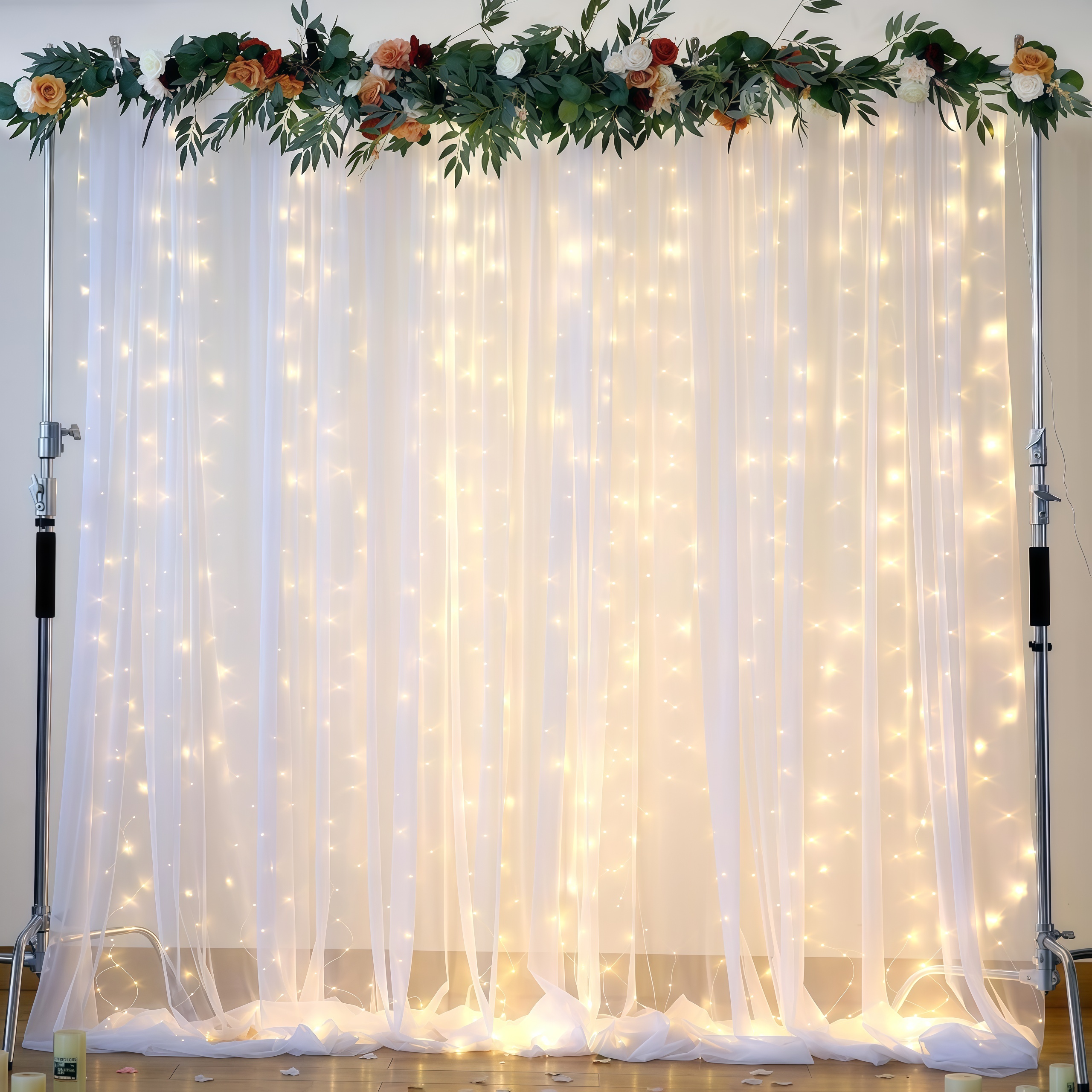 3pcs/set Tulle Backdrop Curtai - đánh giá và giá Photography Lighting Options